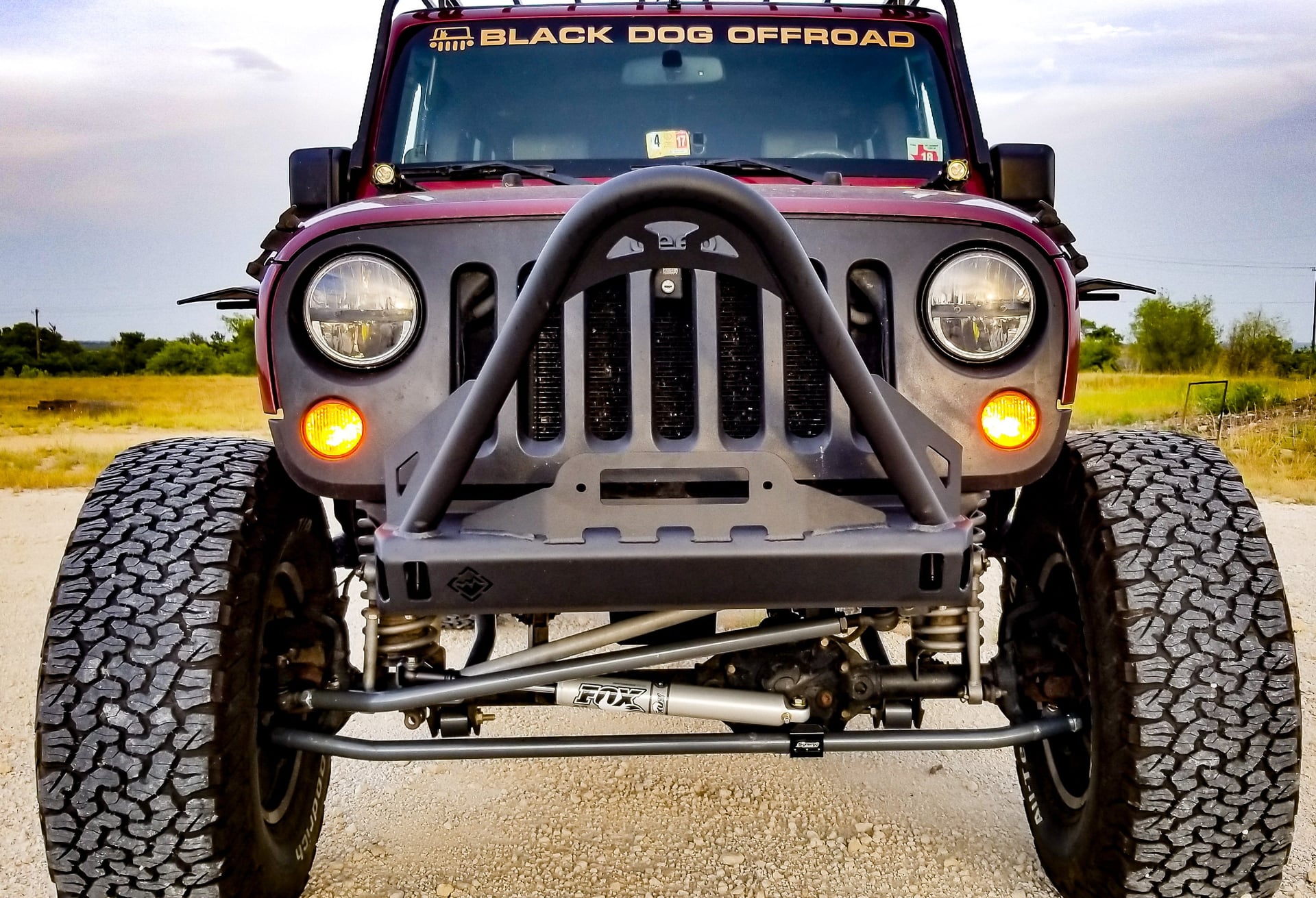 2009 Jeep Wrangler JKU on Black Dog Offroad parts