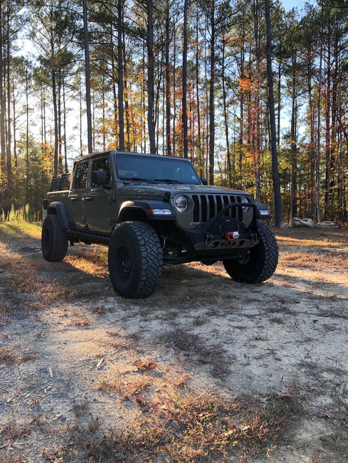 2020 Jeep Gladiator JT on Artec Industries Nighthawk Mid-tube Stinger Front Bumper